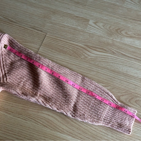 Zara Light Pink Chunky Cropped Sweater Medium - Picture 6 of 7